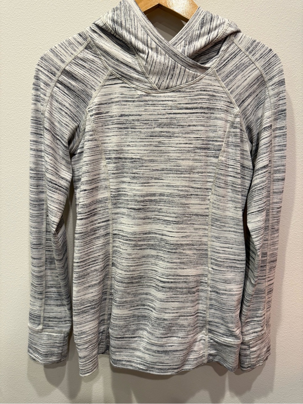 lululemon athletica Think Fast Hoodie Gray Cross-Front Hooded Pullover